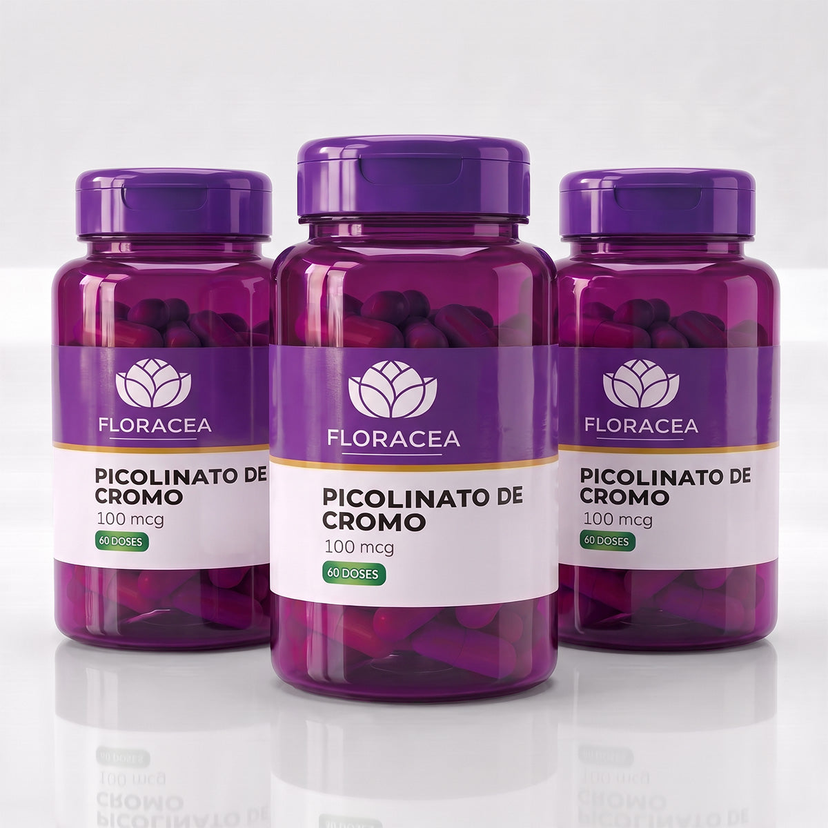Combo 3 Picolinato De Cromo 100mcg 60 Doses