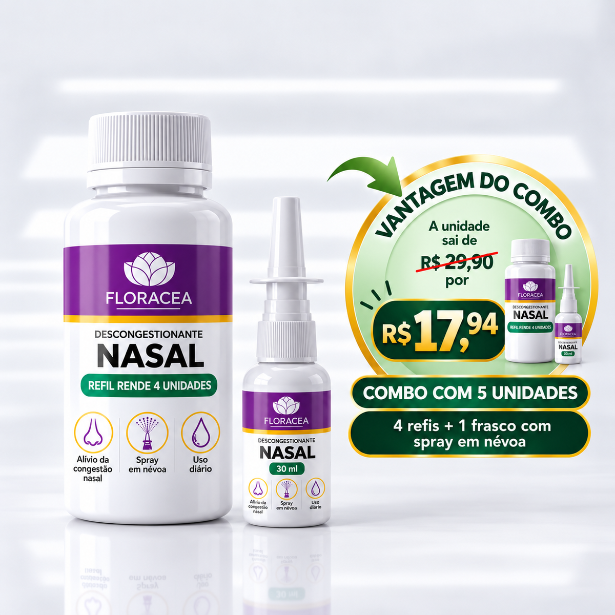 Combo Descongestionante Nasal Floracea