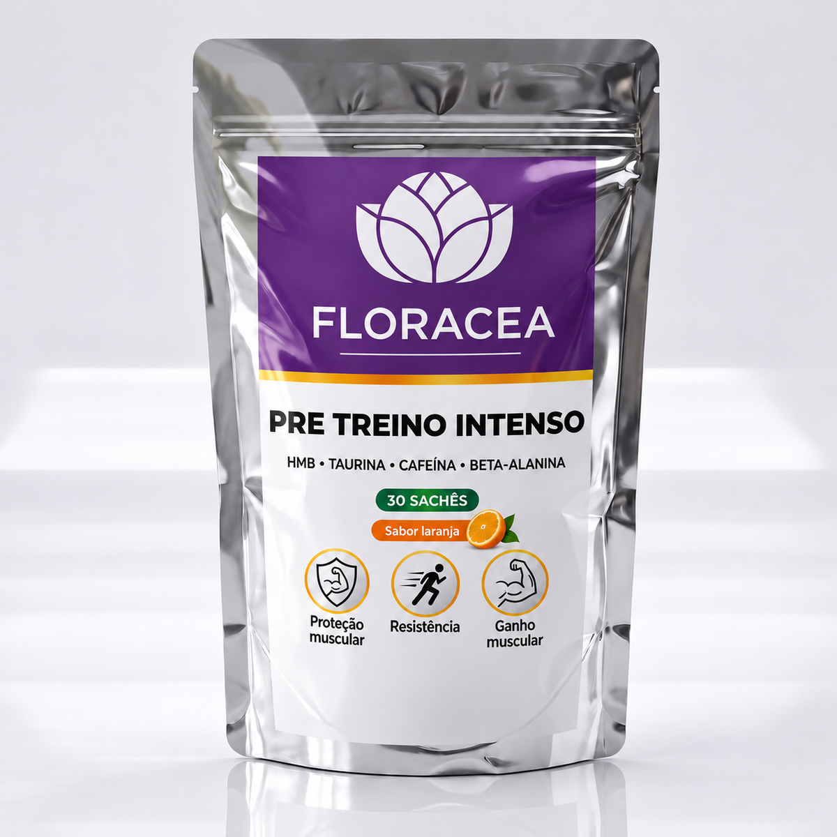 Pré Treino Intenso 30 Sachês Sabor Laranja