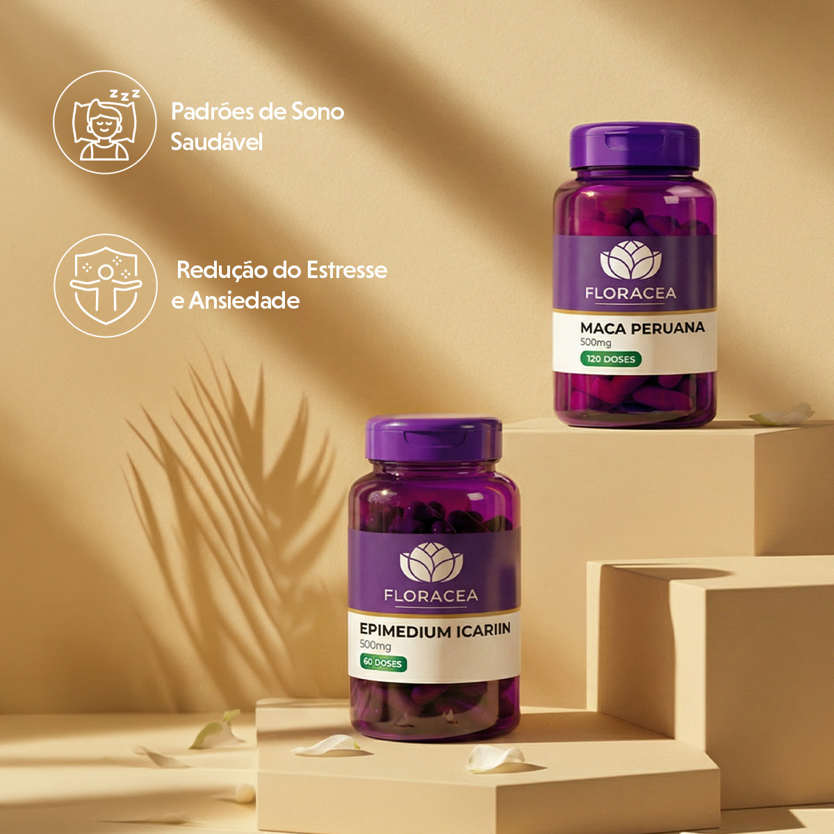 Combo Dopamina e Serotonina - Maca Peruana 500mg 120 Doses + Epimedium Icariin 60 Doses - imagem 2