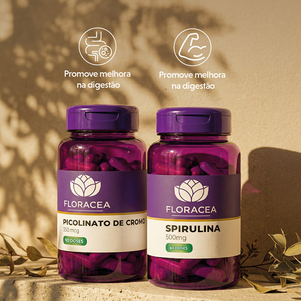 Combo Spirulina 500mg 60 Doses + Picolinato De Cromo 350mcg 90 Doses - imagem 2