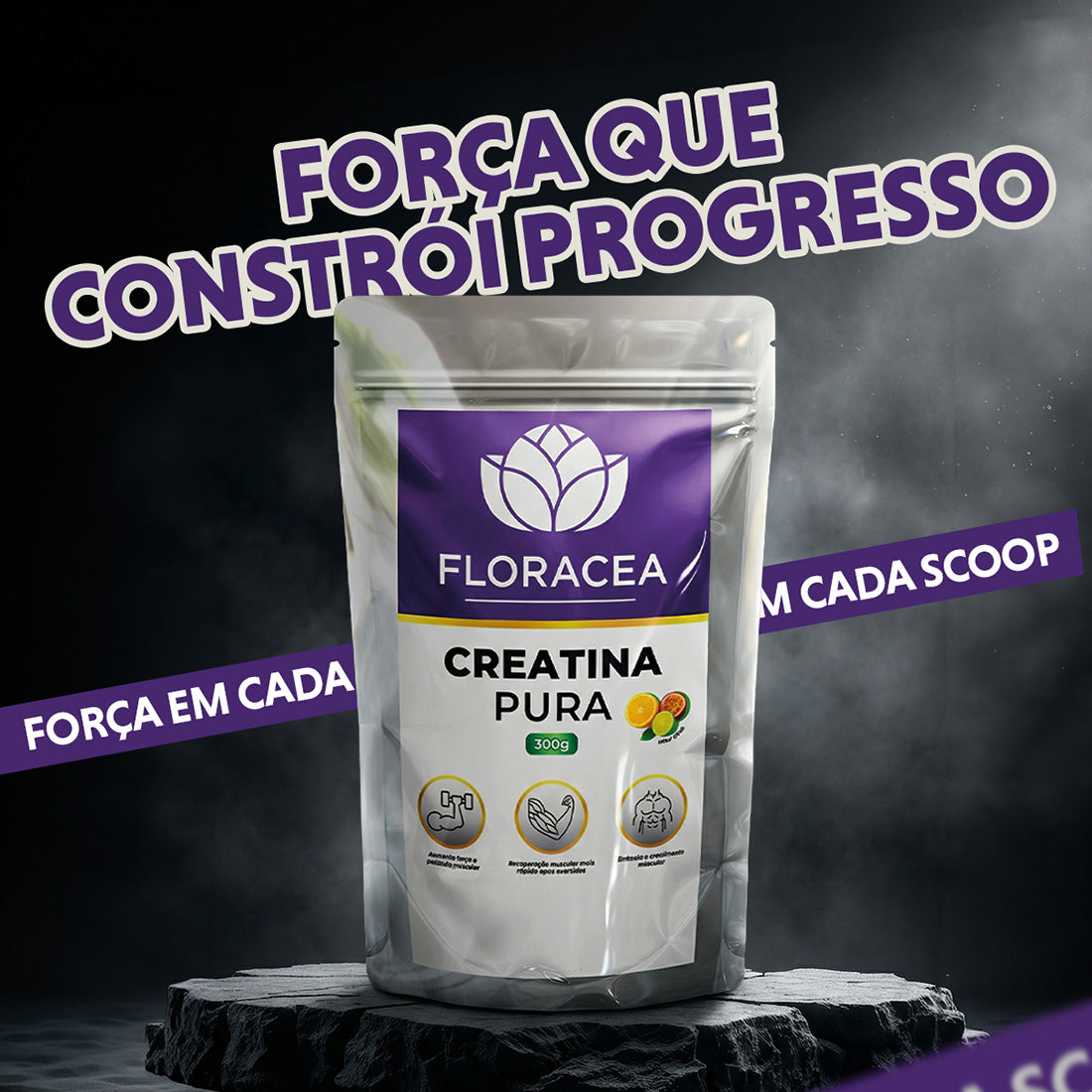 Creatina Monohidratada Grau Farmacêutico 99,9% laudada 300g - imagem 2