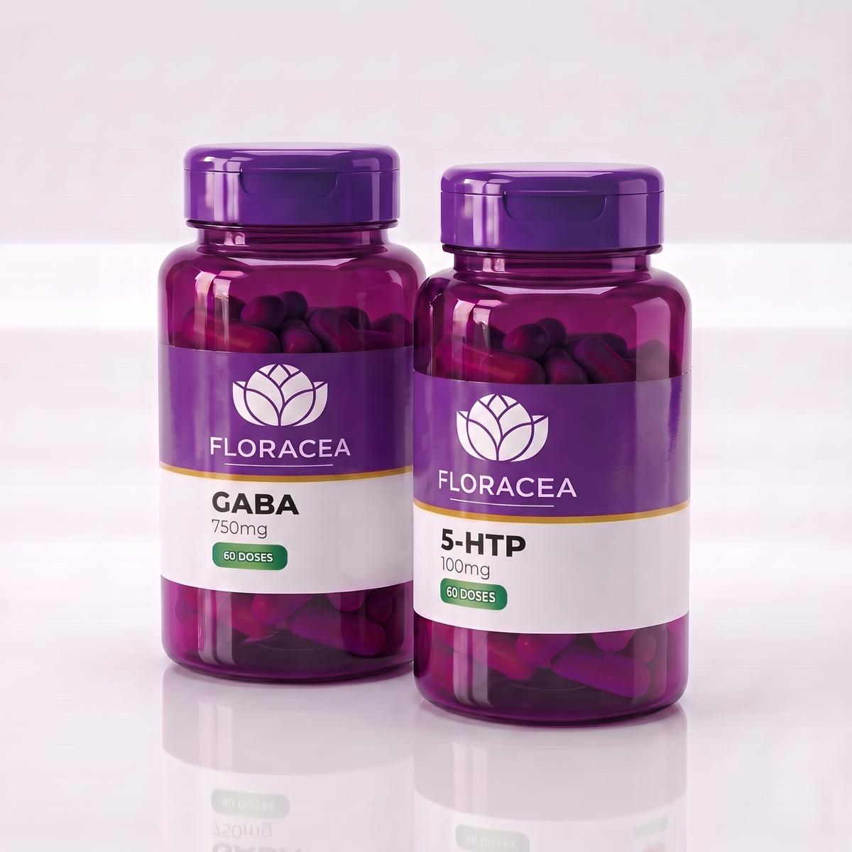 Combo Gaba 400mg 60 Doses + 5-Htp 100mg 60 Doses