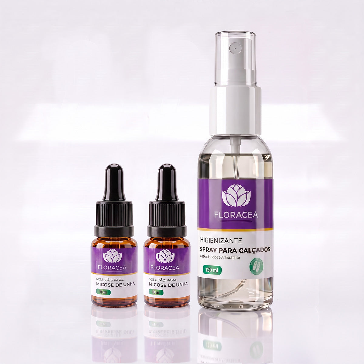 Combo 2 Solução de Micose 10ml + 1 Higienizante para Calçados 120ml