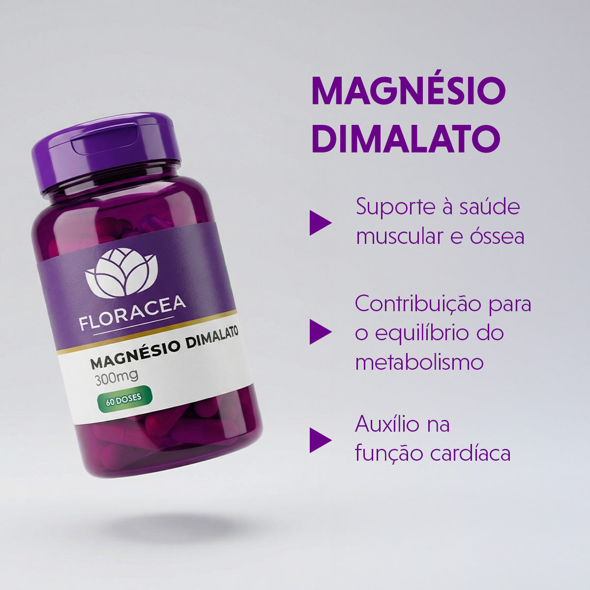 Magnésio Dimalato 300mg 60 Doses - imagem 2