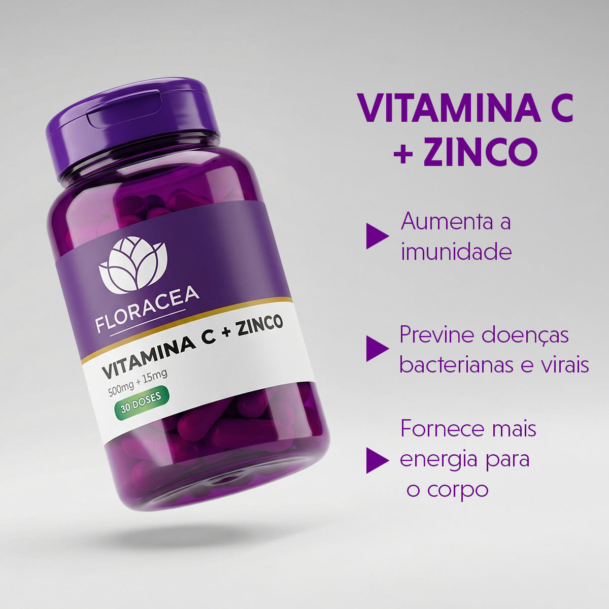 Vitamina C + Zinco 30 Cápsulas - imagem 2