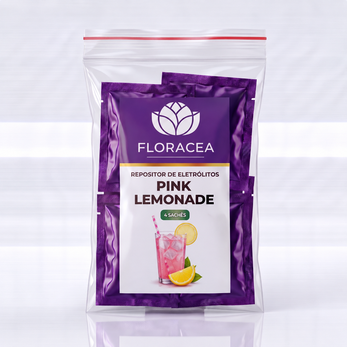 Repositor de Eletrólitos Floracea — Pink Lemonade