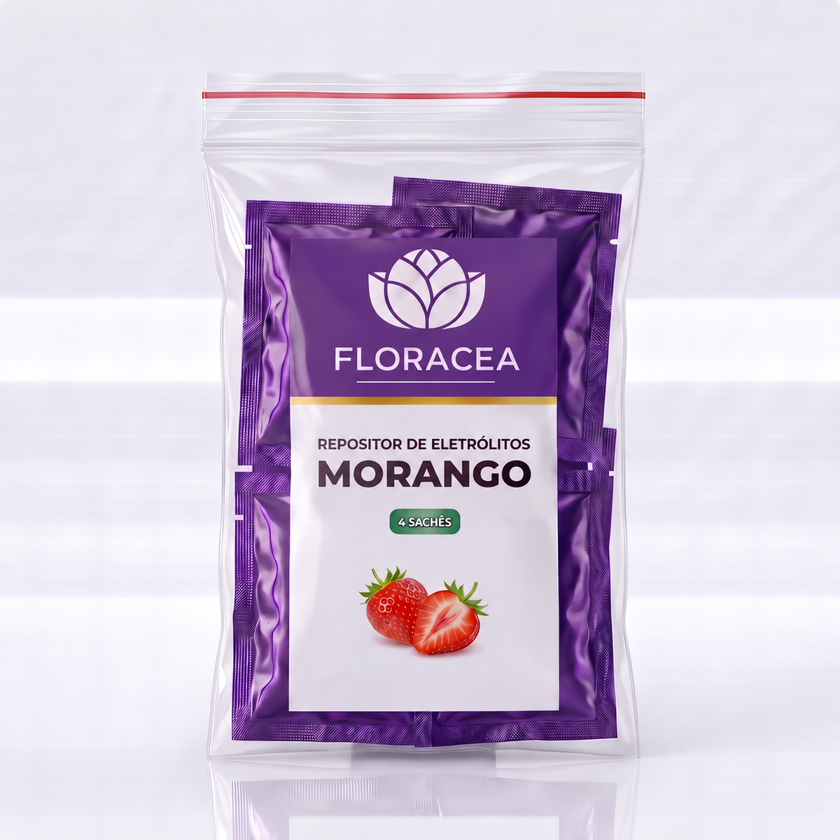 Repositor de Eletrólitos Floracea — Morango