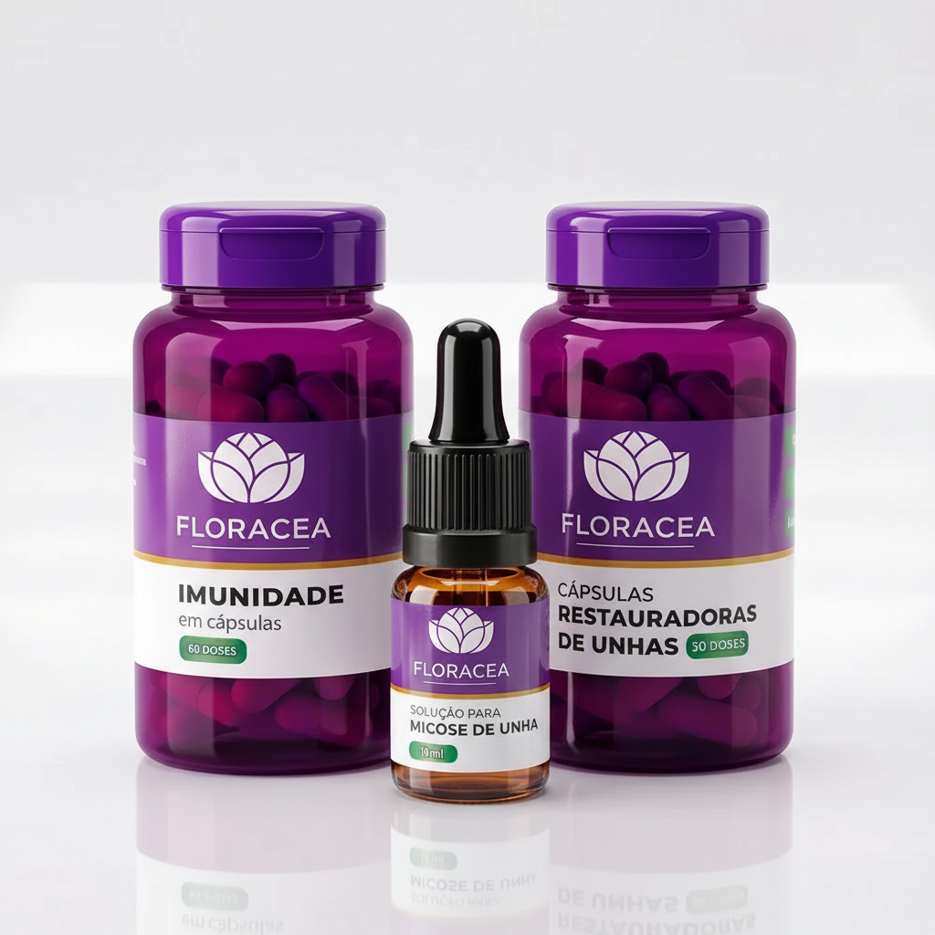 Solução para Micose + Imunidade em Cápsulas + Cápsulas restauradoras 30 doses
